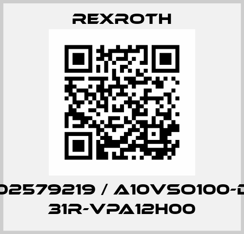 R902579219 / A10VSO100-DR / 31R-VPA12H00 Rexroth