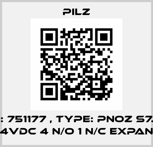 p/n: 751177 , Type: PNOZ s7.2 C 24VDC 4 n/o 1 n/c expand Pilz