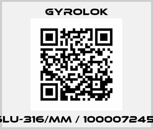 16LU-316/MM / 1000072450 GYROLOK