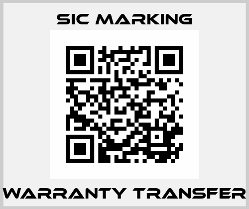 WARRANTY TRANSFER Sic Marking