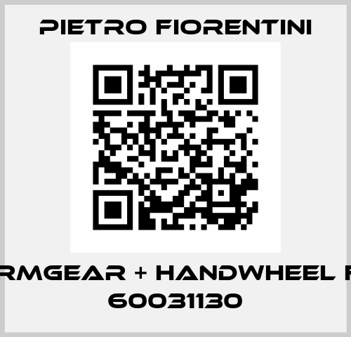 Wormgear + Handwheel for 60031130 Pietro Fiorentini