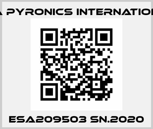 ESA209503 SN.2020 ESA Pyronics International