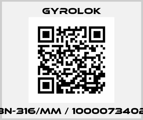 8N-316/MM / 1000073402 GYROLOK
