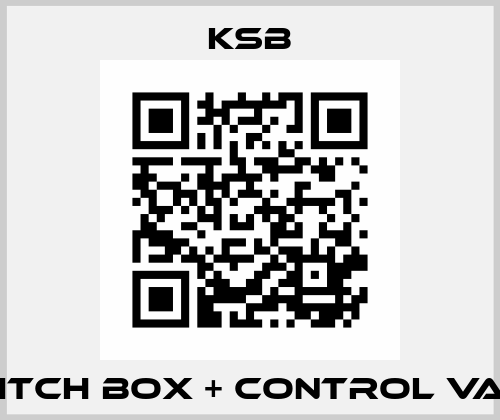 - Switch Box + Control Valve  Ksb