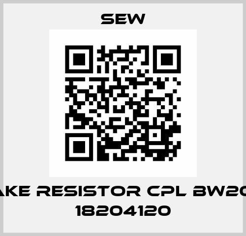 BRAKE RESISTOR CPL BW206-T 18204120 SEW
