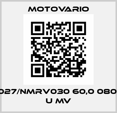 4002027/NMRV030 60,0 080*09 14 U MV Motovario
