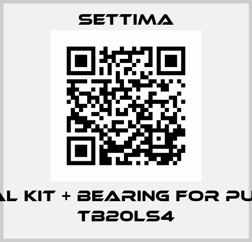 Seal KIT + Bearing for pump TB20LS4 Settima