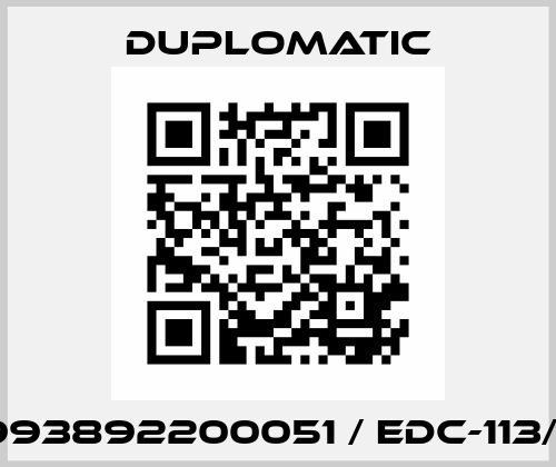 DLI 993892200051 / EDC-113/10-E1 Duplomatic