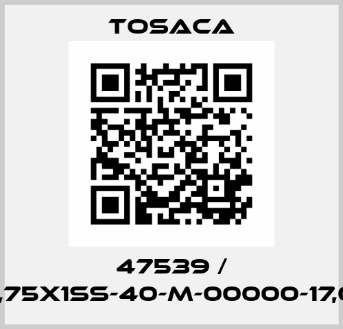 47539 / 1216-0,75x1SS-40-M-00000-17,0L200 Tosaca
