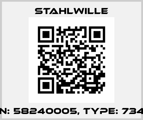 p/n: 58240005, Type: 734/5 Stahlwille
