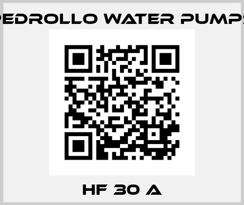 HF 30 A Pedrollo Water Pumps