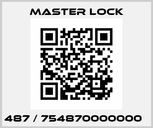  487 / 754870000000   Master Lock