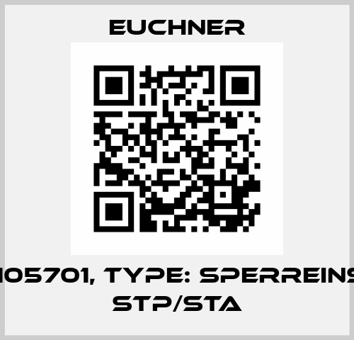 p/n: 105701, Type: SPERREINSATZ STP/STA Euchner