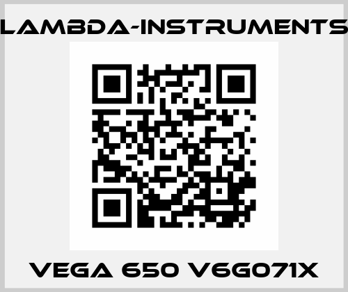 Vega 650 V6G071X lambda-instruments