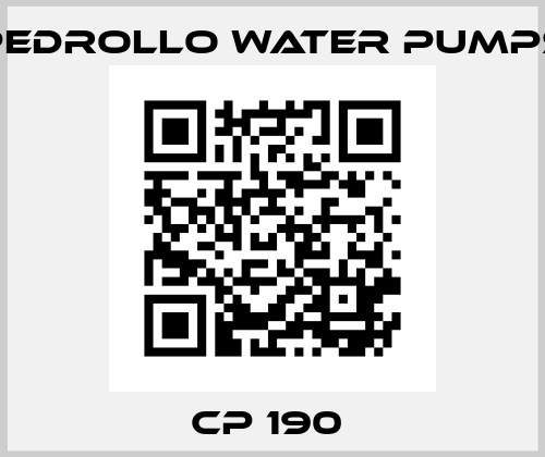 CP 190  Pedrollo Water Pumps