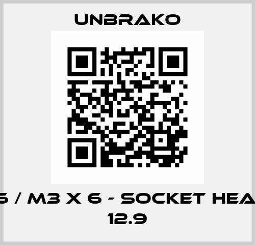 UC3M6 / m3 x 6 - socket head cap 12.9 Unbrako