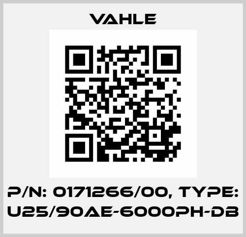 P/n: 0171266/00, Type: U25/90AE-6000PH-DB Vahle
