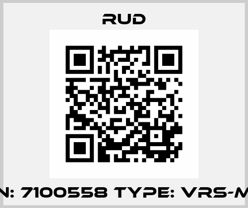 P/N: 7100558 Type: VRS-M16 Rud