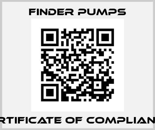 Certificate of compliance  Finder Pumps