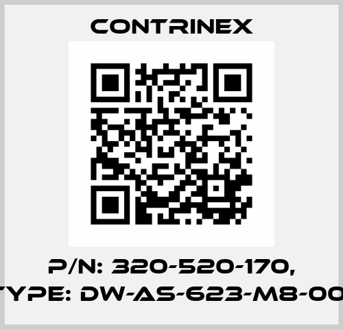 P/N: 320-520-170, Type: DW-AS-623-M8-001 Contrinex