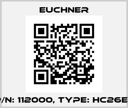 p/n: 112000, Type: HC26EF Euchner