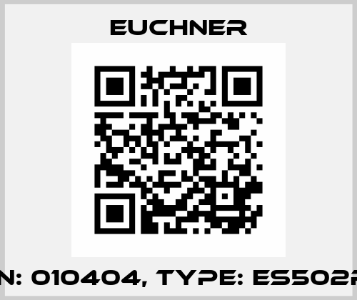 p/n: 010404, Type: ES502RG Euchner