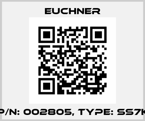 p/n: 002805, Type: SS7K Euchner