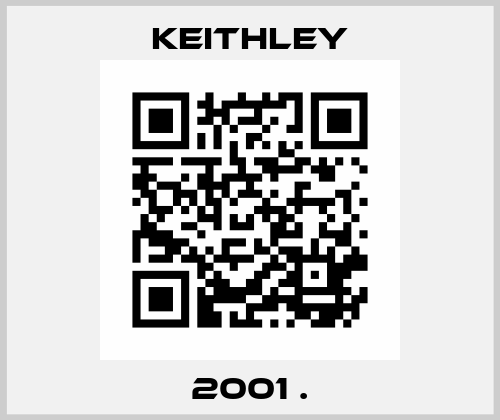 2001 . Keithley Instruments