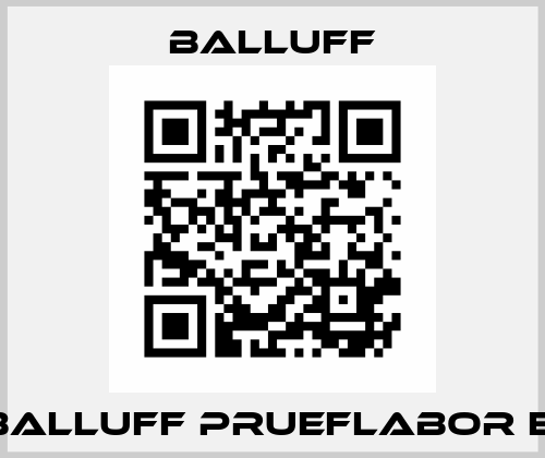 Balluff Prueflabor E  Balluff