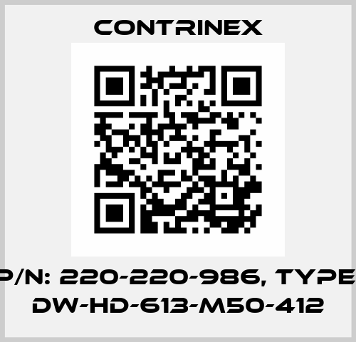 p/n: 220-220-986, Type: DW-HD-613-M50-412 Contrinex
