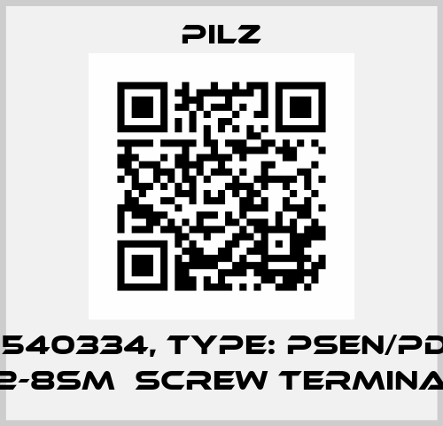 p/n: 540334, Type: PSEN/PDP67 M12-8sm  screw terminals Pilz
