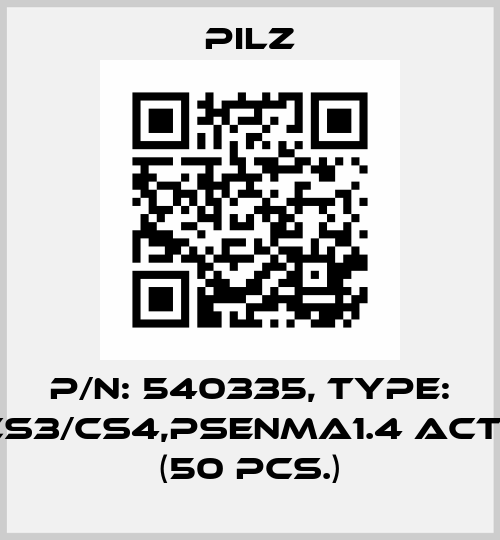 p/n: 540335, Type: PSENcs3/cs4,PSENma1.4 act caps (50 pcs.) Pilz