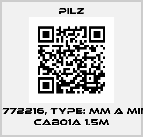 p/n: 772216, Type: MM A MINI-IO CAB01A 1.5m Pilz