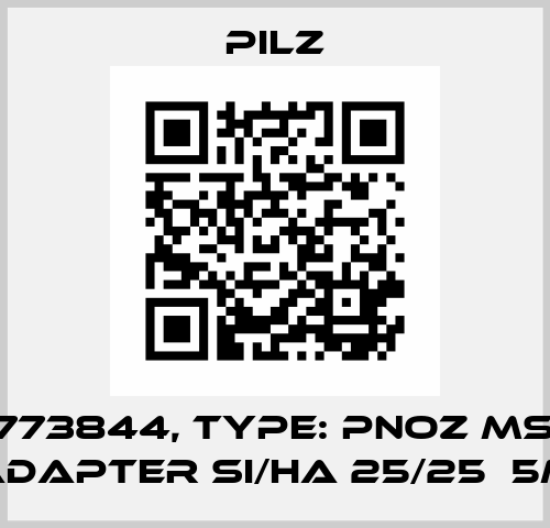 p/n: 773844, Type: PNOZ msi1AP  Adapter Si/Ha 25/25  5m Pilz