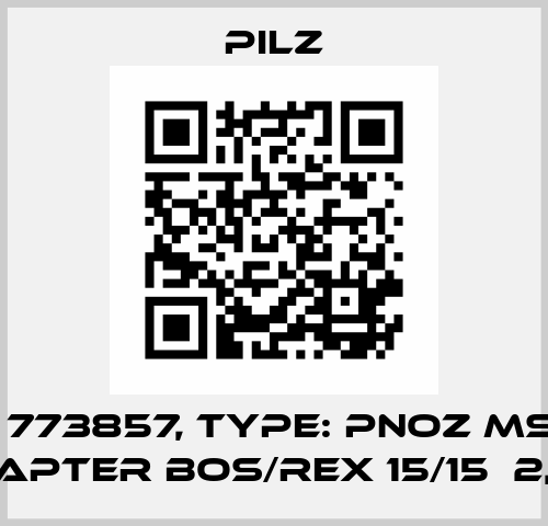 p/n: 773857, Type: PNOZ msi5p  Adapter Bos/Rex 15/15  2,5m Pilz