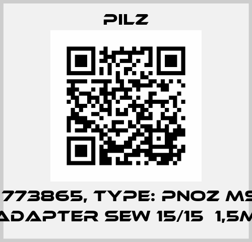 p/n: 773865, Type: PNOZ msi7p  Adapter SEW 15/15  1,5m Pilz
