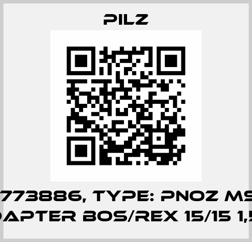 p/n: 773886, Type: PNOZ msi21p Adapter Bos/Rex 15/15 1,5m Pilz