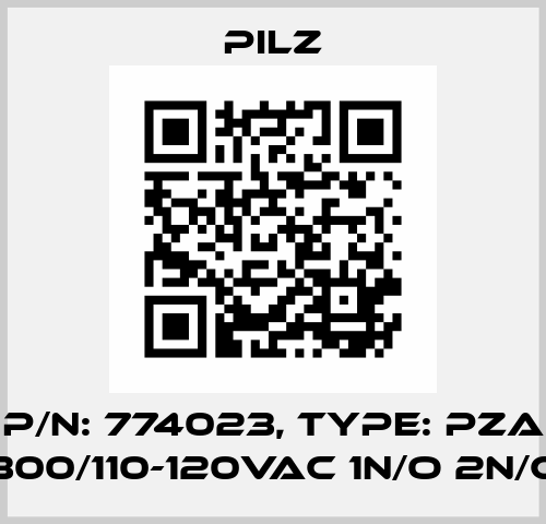p/n: 774023, Type: PZA 300/110-120VAC 1n/o 2n/c Pilz
