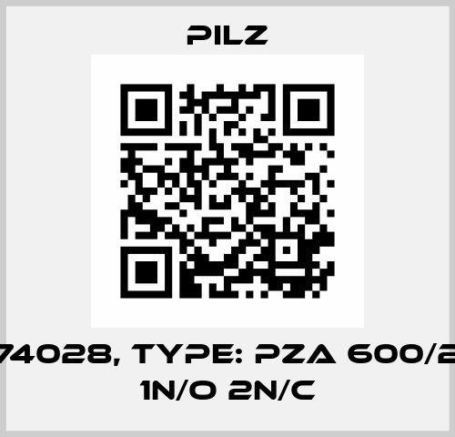p/n: 774028, Type: PZA 600/24VDC 1n/o 2n/c Pilz
