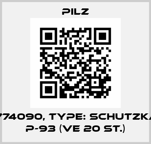 p/n: 774090, Type: SCHUTZKAPPE P-93 (VE 20 St.) Pilz