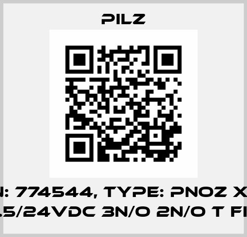 p/n: 774544, Type: PNOZ XV3 0.5/24VDC 3n/o 2n/o t fix Pilz