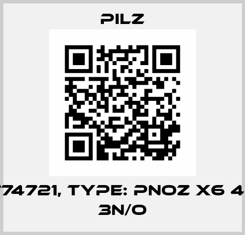 p/n: 774721, Type: PNOZ X6 42VAC 3n/o Pilz