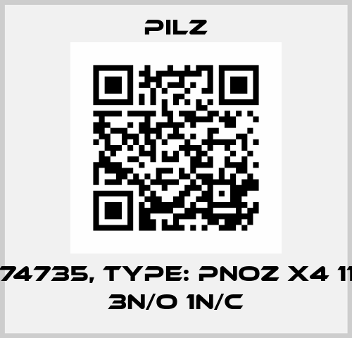 p/n: 774735, Type: PNOZ X4 115VAC 3n/o 1n/c Pilz