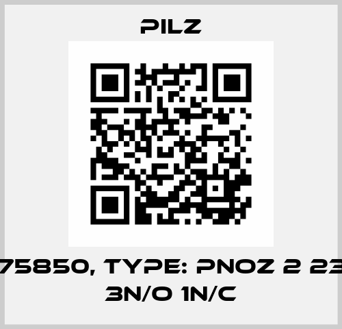 p/n: 775850, Type: PNOZ 2 230VAC 3n/o 1n/c Pilz