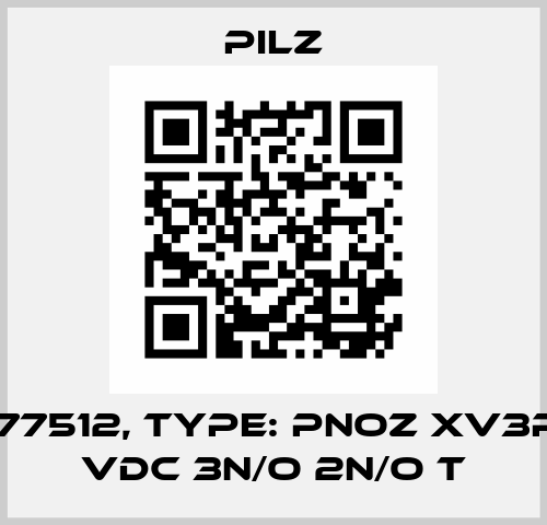 p/n: 777512, Type: PNOZ XV3P 3/24 VDC 3n/o 2n/o t Pilz