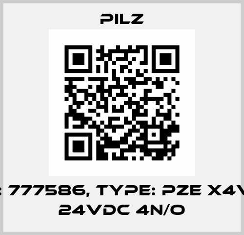 p/n: 777586, Type: PZE X4VP4 24VDC 4n/o Pilz