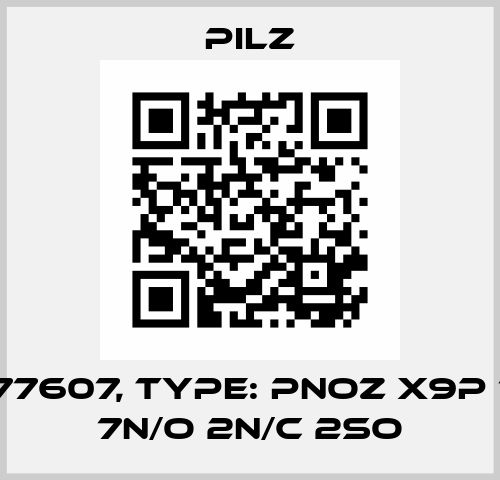 p/n: 777607, Type: PNOZ X9P 12VDC 7n/o 2n/c 2so Pilz