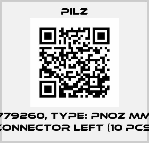 p/n: 779260, Type: PNOZ mm0.xp connector left (10 pcs) Pilz