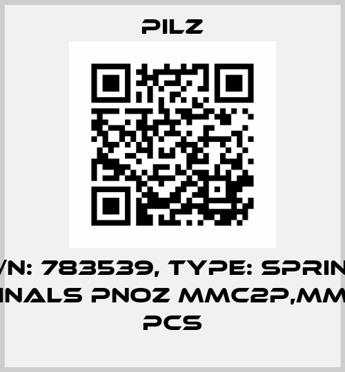 p/n: 783539, Type: Spring terminals PNOZ mmc2p,mml1p 10 pcs Pilz