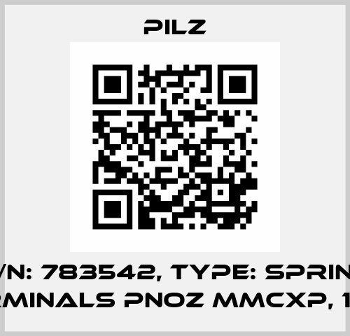 p/n: 783542, Type: Spring terminals PNOZ mmcxp, 1 pc. Pilz